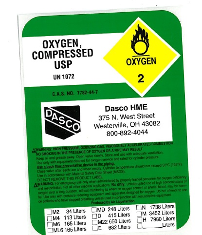 oxygen label