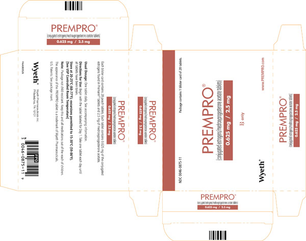 Principal Display Panel - 0.625 mg / 2.5 mg - Carton