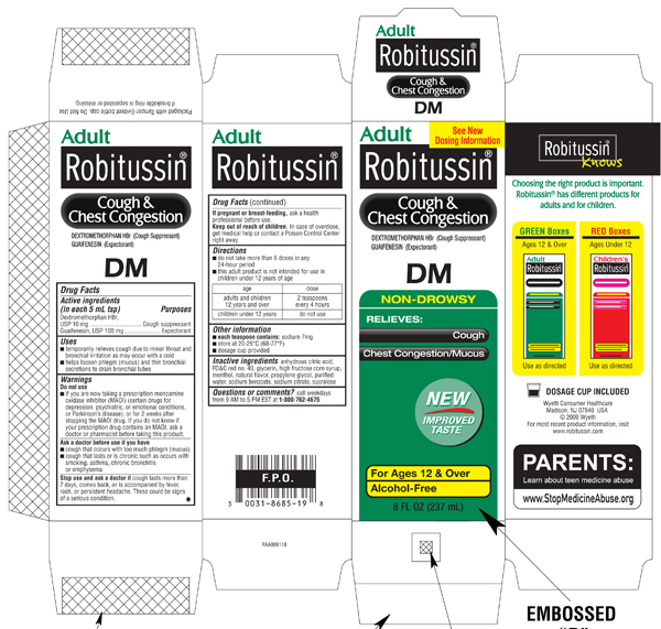 Robitussin Cough & Chest Congestion DM Packaging