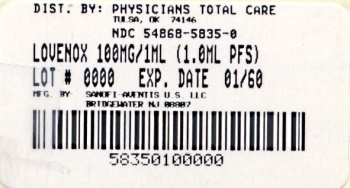 image of 100mg/1 mL label