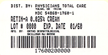 image of 0.025% Cream package label