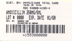 image of 250mg/5mL package label