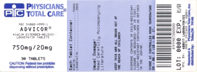 image of package label 750mg/20mg