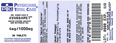 image of package label for 4mg/1,000mg tablets