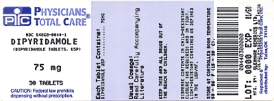 image of package label for 75 mg tablets