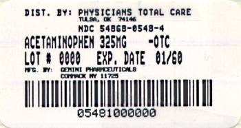 image of 325 mg package label