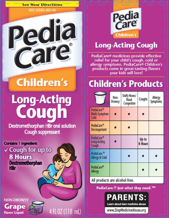 Principal Display Panel PediaCare Children’s Long-Acting Cough 4 FL OZ (118 mL)