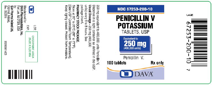 Principal Display Panel front - Penicillin V Potassium Tablets, USP Equivalent to 250 mg (400,000 units) 100 tablet bottle