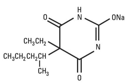 structural formula for pentobarbital sodium