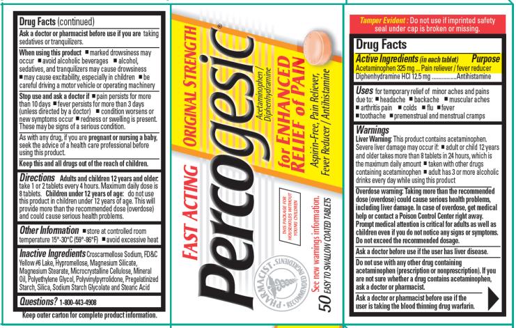 PRINCIPAL DISPLAY PANEL
Fast Acting Original Strength Percogesic
90 tablets
