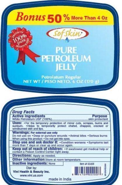 whte pertolium jelly label