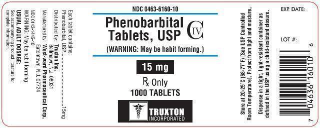 Phenobarbital Tablets 15 mg 1000s