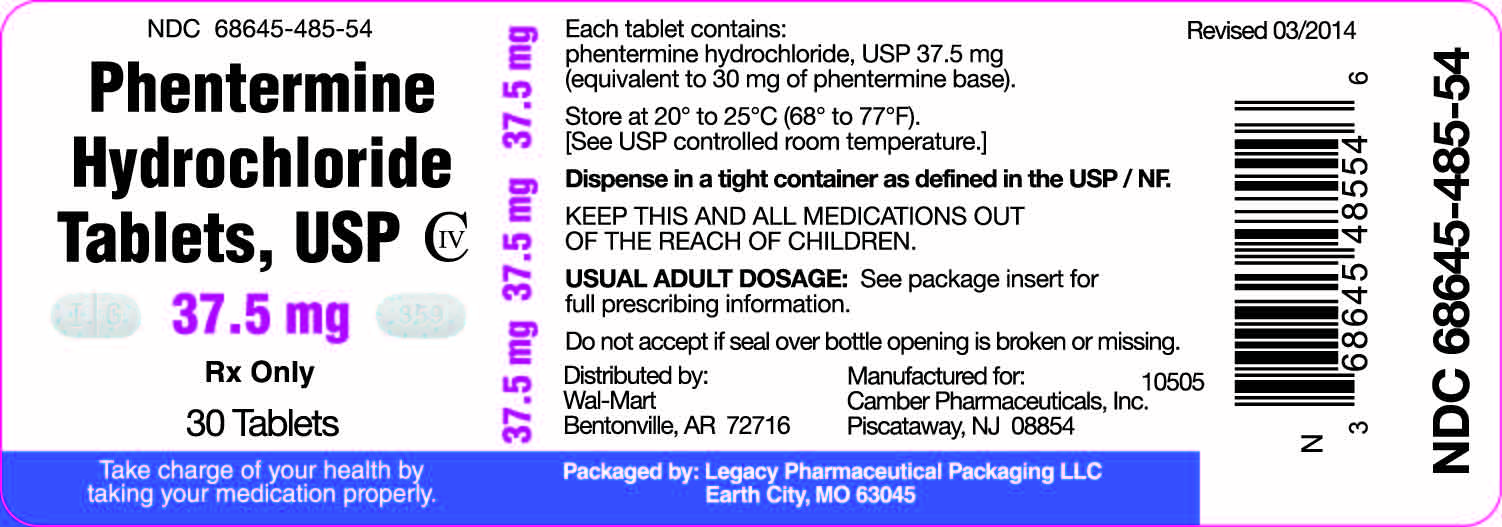 Phentermine Hydrochloride Tablets, USP 37.5mg