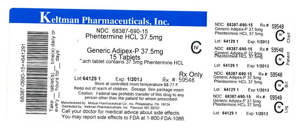 PRINCIPAL DISPLAY PANEL - 37.5 mg Label