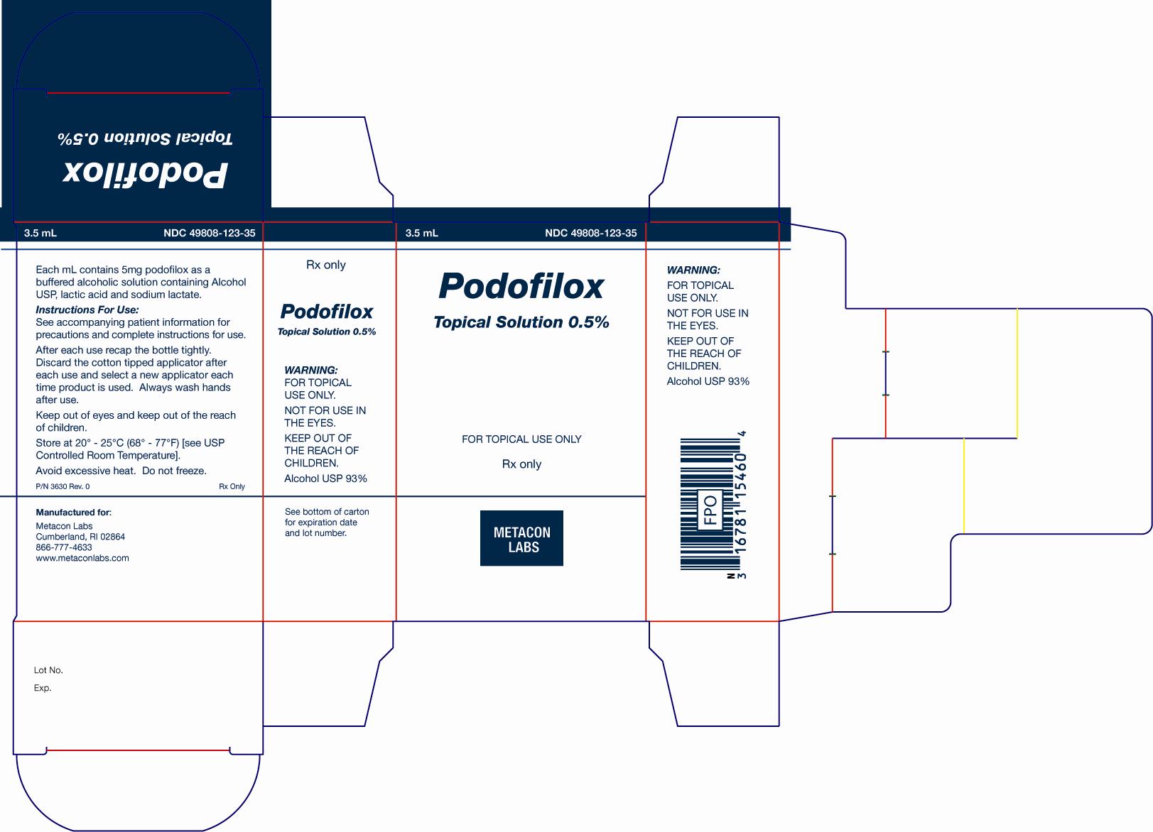 Podofilox 3.5 mL Carton