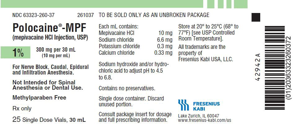 PACKAGE LABEL - PRINCIPAL DISPLAY - Polocaine-MPF 30 mL Single Dose Vial Tray Label
