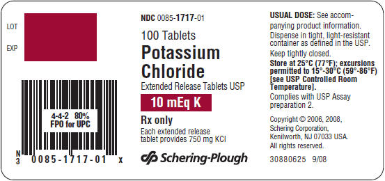 PRINCIPAL DISPLAY PANEL - 100 10 mEq Tablet Bottle Label