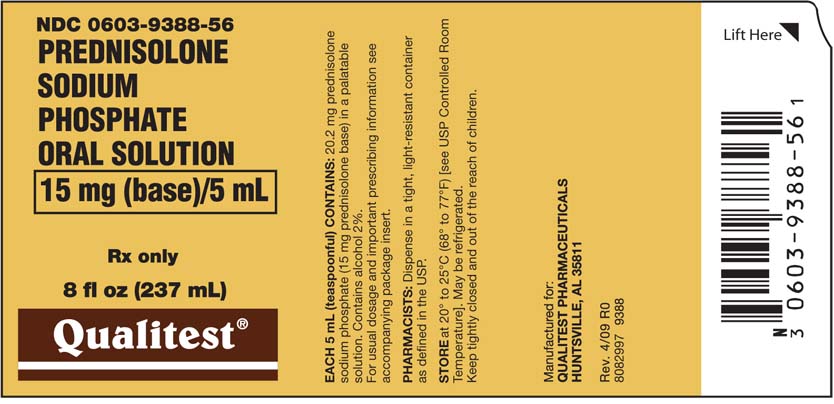 This is the label for prednisolone sodium phosphate oral solution.