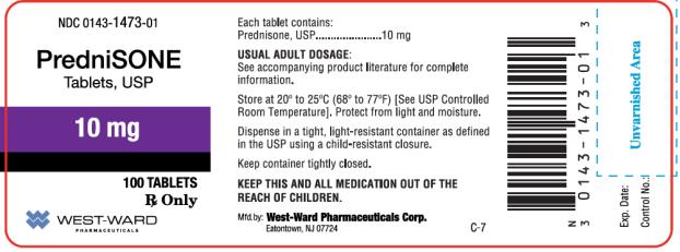 PRINCIPAL DISPLAY PANEL
NDC 0143-1473-01
PredniSONE
Tablets,USP
10 mg
100 Tablets 
Rx Only 
