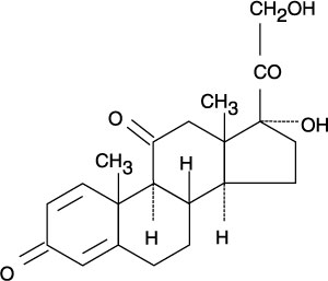 This is an image of the structural formula of prednisone