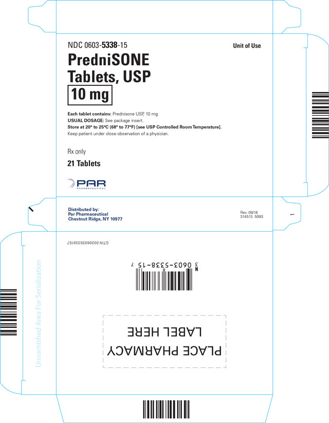This is an image of the carton for PredniSONE Tablets, USP 10 mg 21 count.