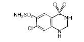 image of hydrochlorothiazide structural formula