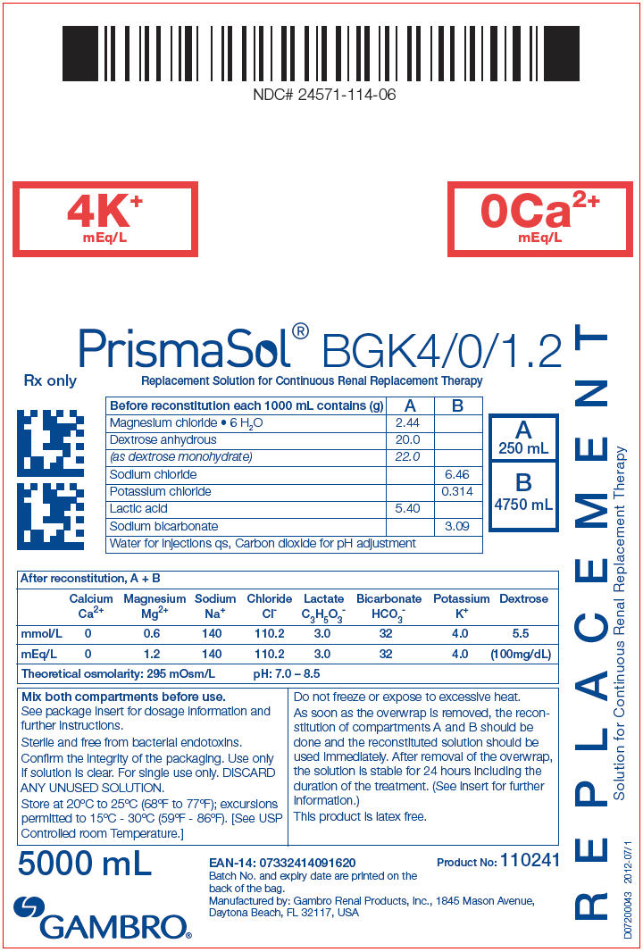 PRINCIPAL DISPLAY PANEL - BGK4/0/1.2 Bag Label