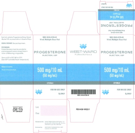Progesterone Injection, USP
10 mL Multiple Dose Vials