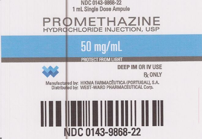 Promethazine Hydrochloride Injection, USP 50 mg/mL