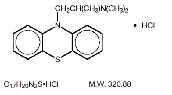 Chemical Structure - Promethazine hydrochloride
