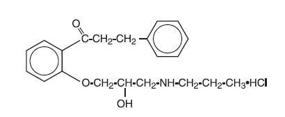 This is the structural formula for Propafenone HCl.