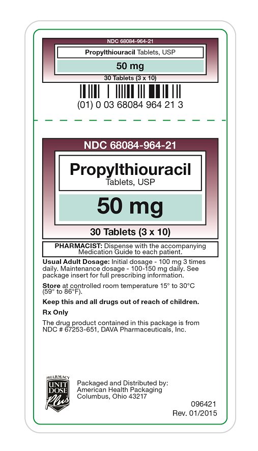 Propylthiouracil Tablets, USP 50 mg Label