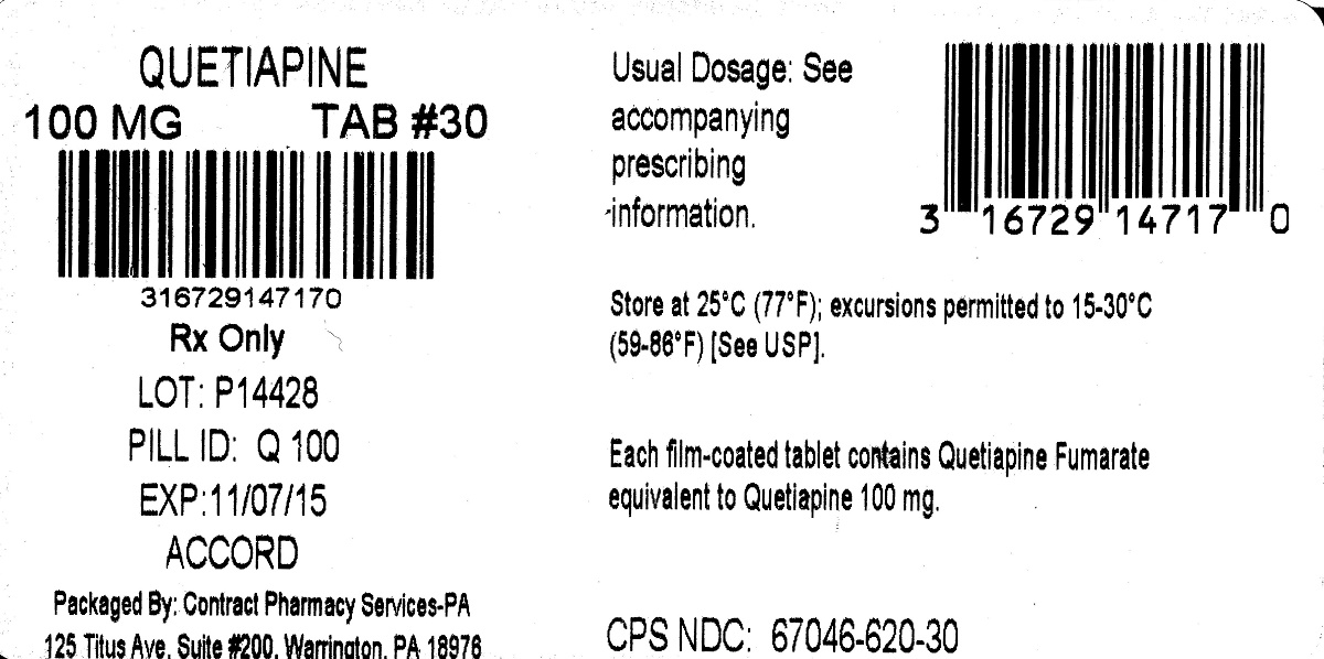Quetiapine Tablets 100 mg