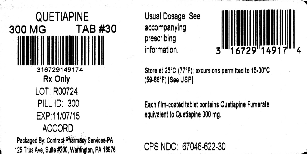Quetiapine Tablets 300 mg