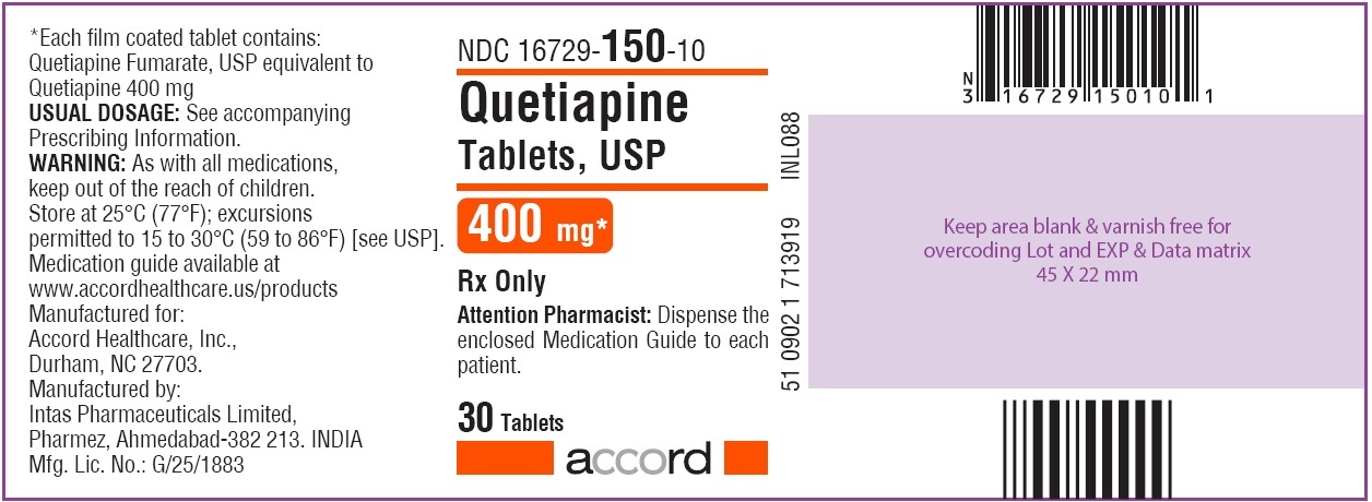 Quetiapine Tablets 400 mg