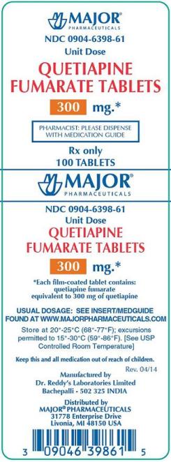 Quetiapine Fumarate 300 mg Tablets