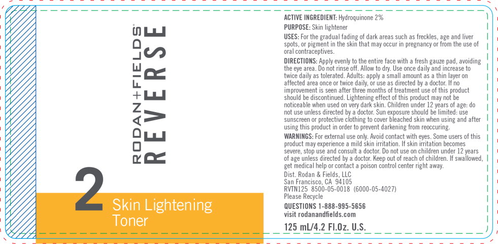 Principal Display Panel - Rodan + Fields Reverse Skin Lightening Treatment Label
