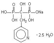 risedronate sodium hemi-pentahydrate chemical structure
