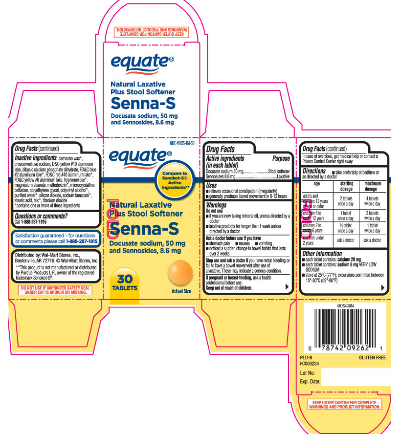 Docusate sodium, 50 mg and Sennosides 8.6 mg