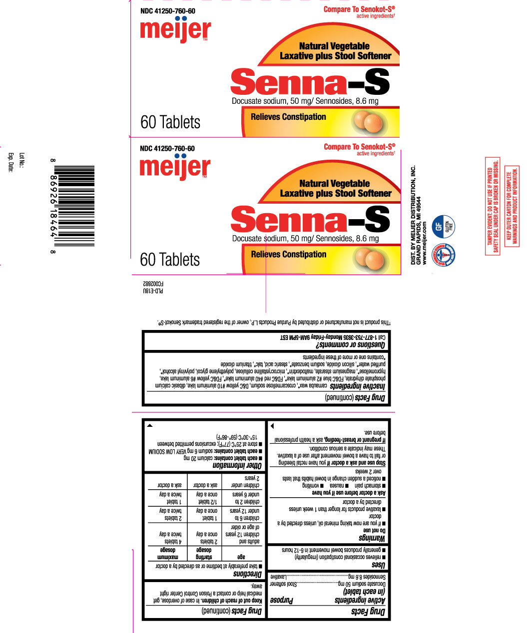 Docusate Sodium 50 mg Sennosides 8.6 mg