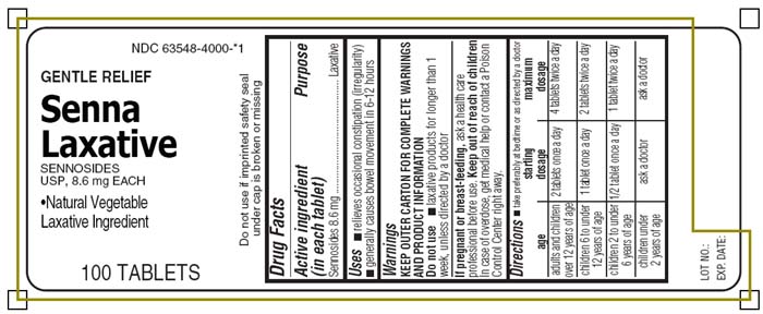 Senna Laxative Packaging Label
