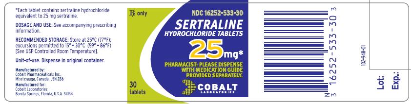 Sertraline Tablets_25 mg_Bottle of 30_Label