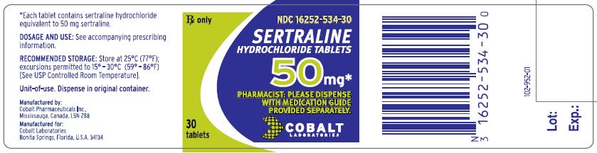 Sertraline Tablets_50 mg_Bottle of 30_Label