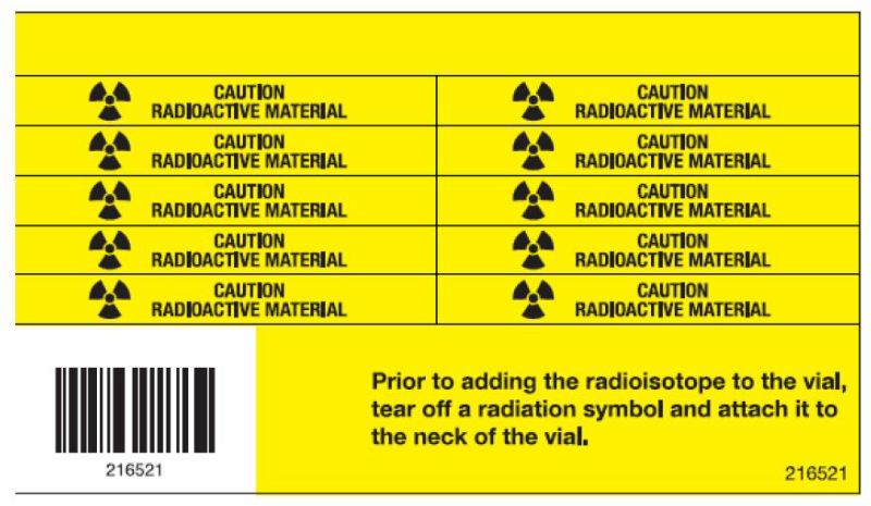 Principal Display Panel - Caution Label Radioactive Material