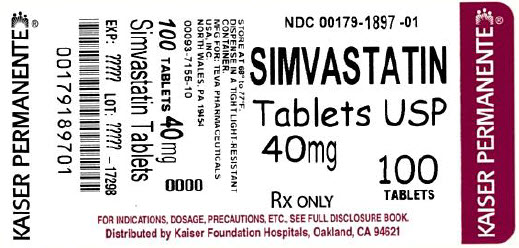 Simvastatin Tablets USP 40 mg 90s Label 