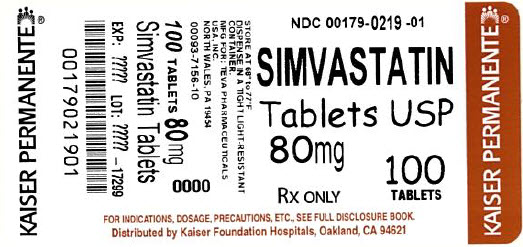 Simvastatin Tablets USP 80 mg 90s Label 