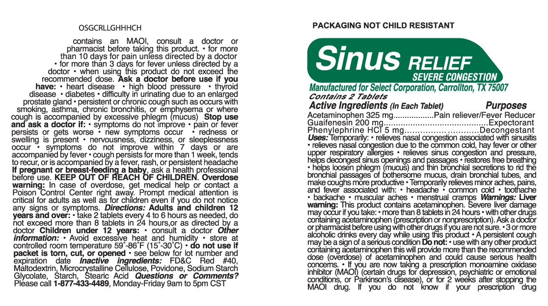 sinus relief severe packet