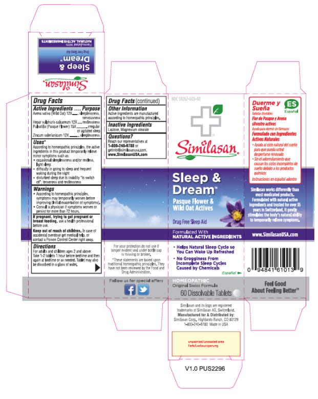 PRINCIPAL DISPLAY PANEL
NDC 59262-603-30
Sleep & Dream
Pasque Flower &
Wild Oat Actives
60 Dissolvable Tablets
