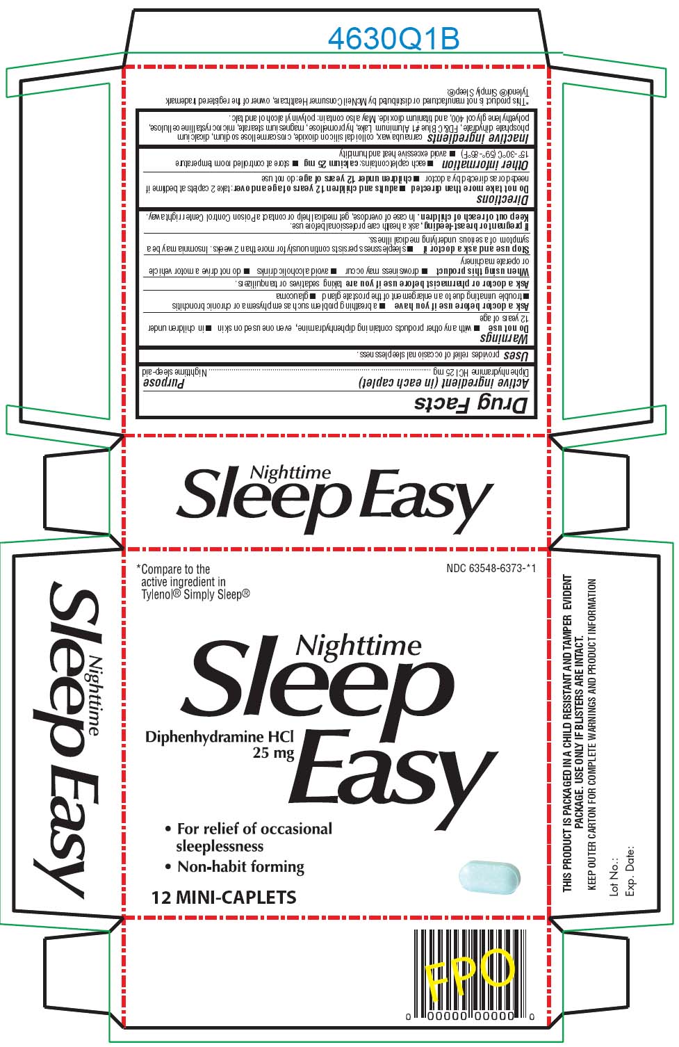Sleep Easy Packaging Label