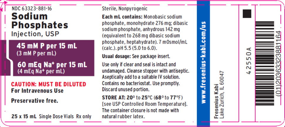 PACKAGE LABEL - PRINCIPAL DISPLAY – Sodium Phosphates Injection, USP 15 mL Tray Label
